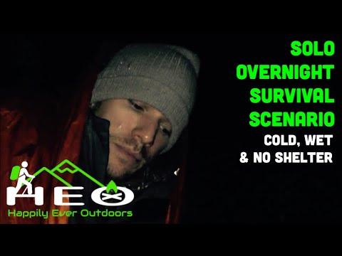 Solo Overnight Survival Scenario: Cold, wet, & no shelter but a TITAN emergency sleeping bag