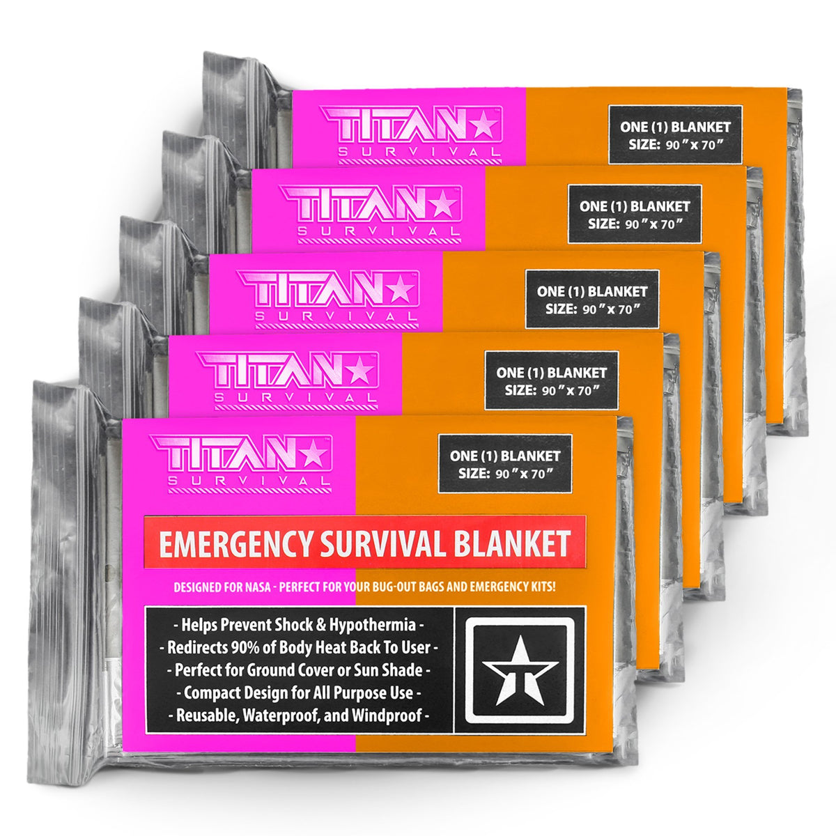 XL Mylar Survival Blankets - TITAN Survival