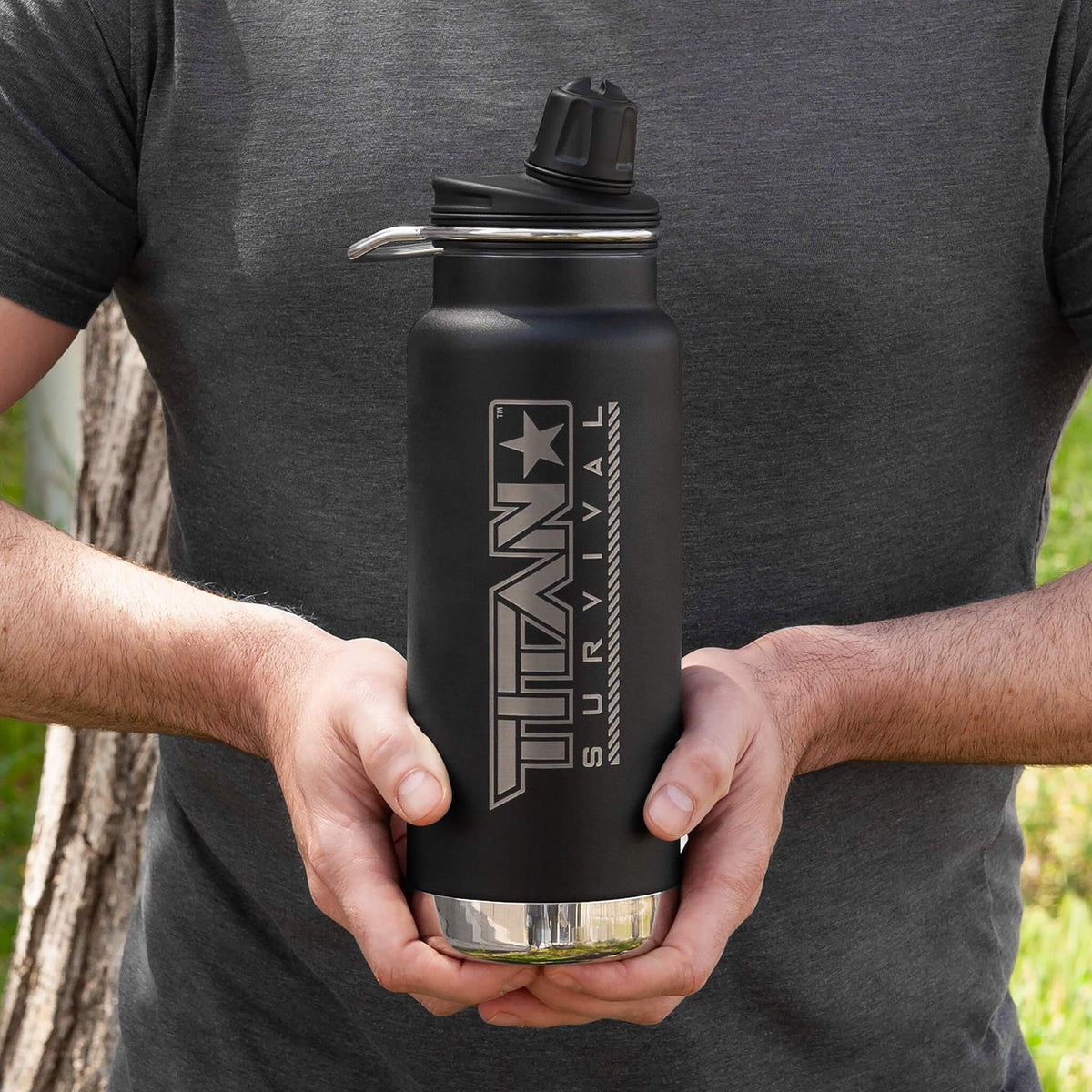 32 Oz Wide Mouth Water Bottle - Held