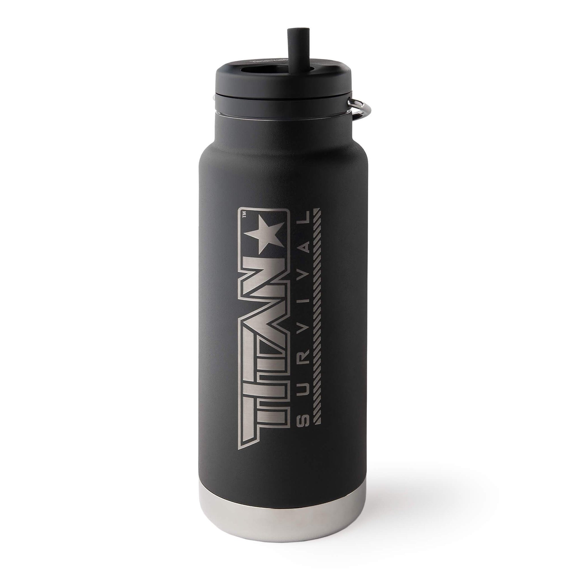 Klean Kanteen 32 fl oz Stainless Steel Insulated Water Bottle Chug Cap  Black 