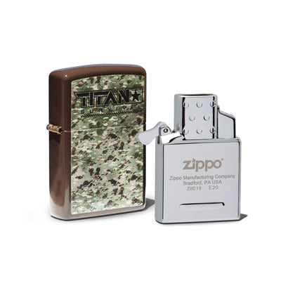 Camouflage Zippo Lighter Gift Set - TITAN Survival