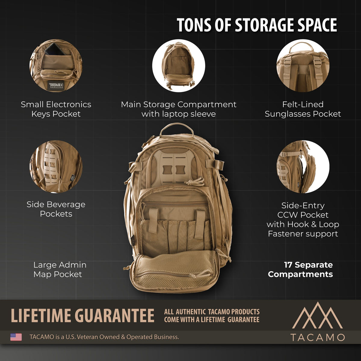 24-Hour Tactical Backpack - Storage