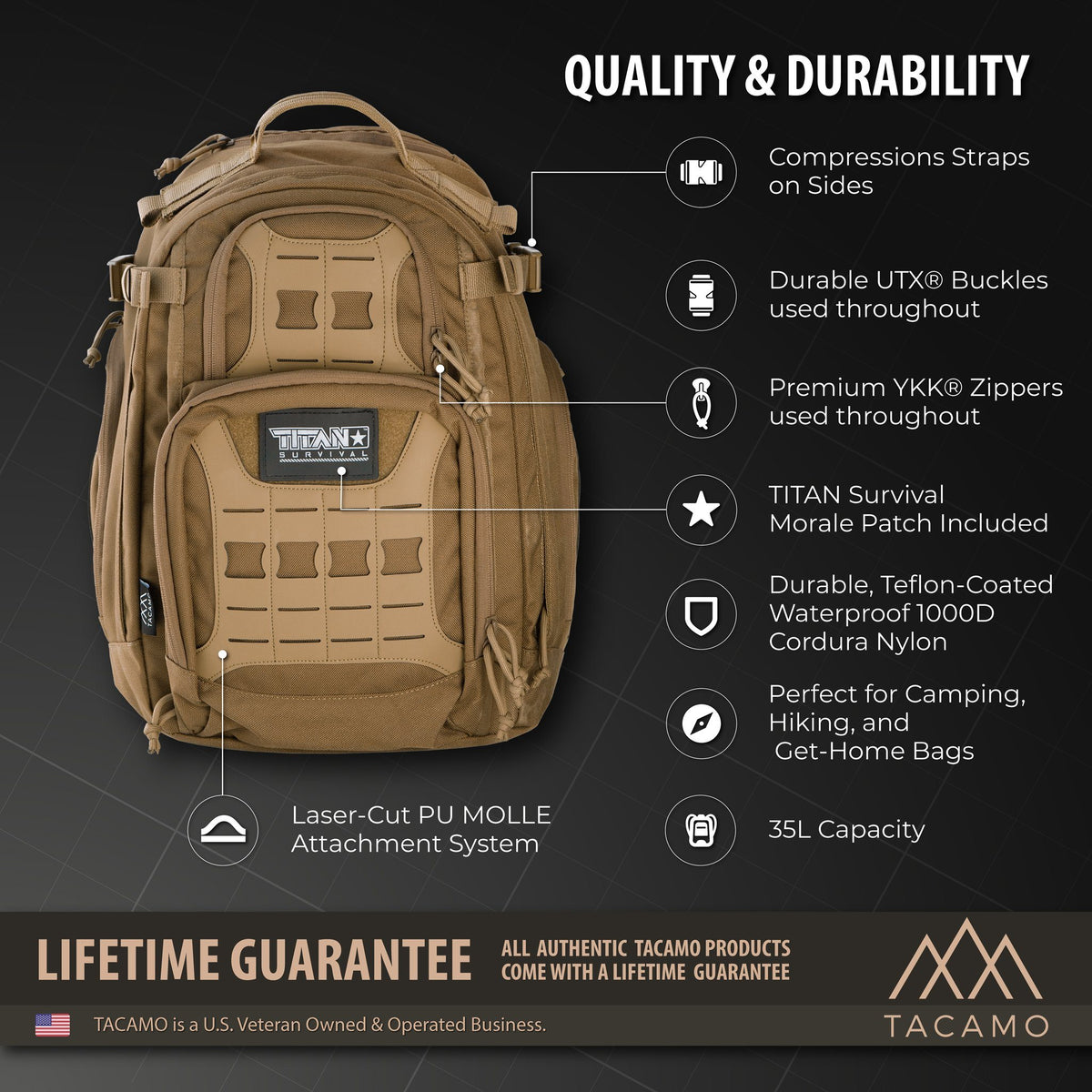 24-Hour Tactical Backpack - Features