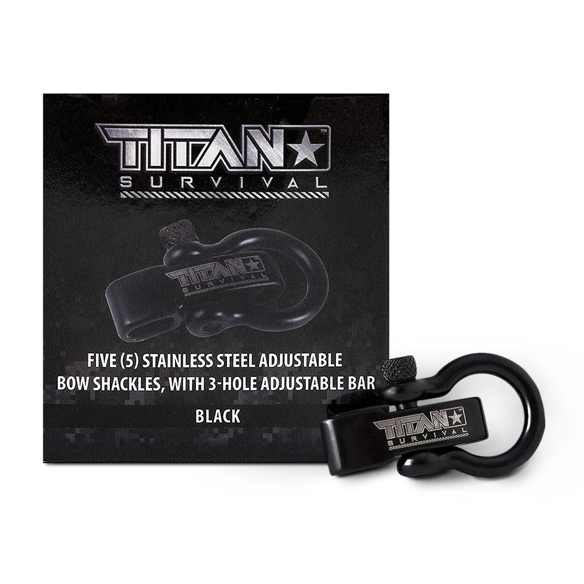 Stainless Steel Bow Shackles - TITAN Survival
