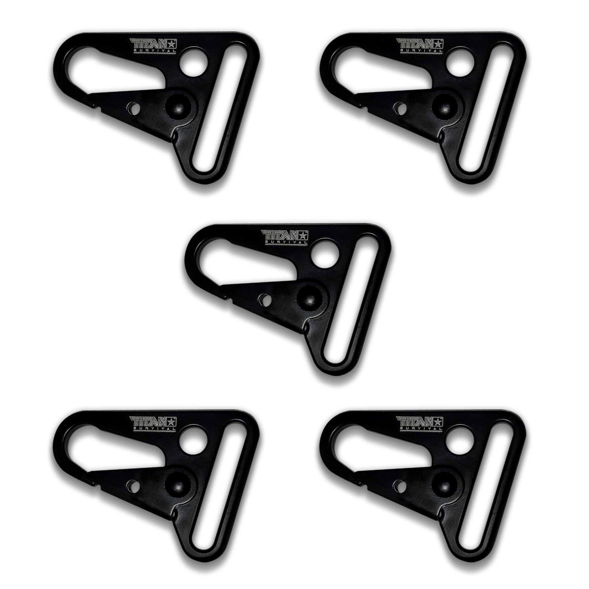 HK-Style Snap Hooks, 5-Pack