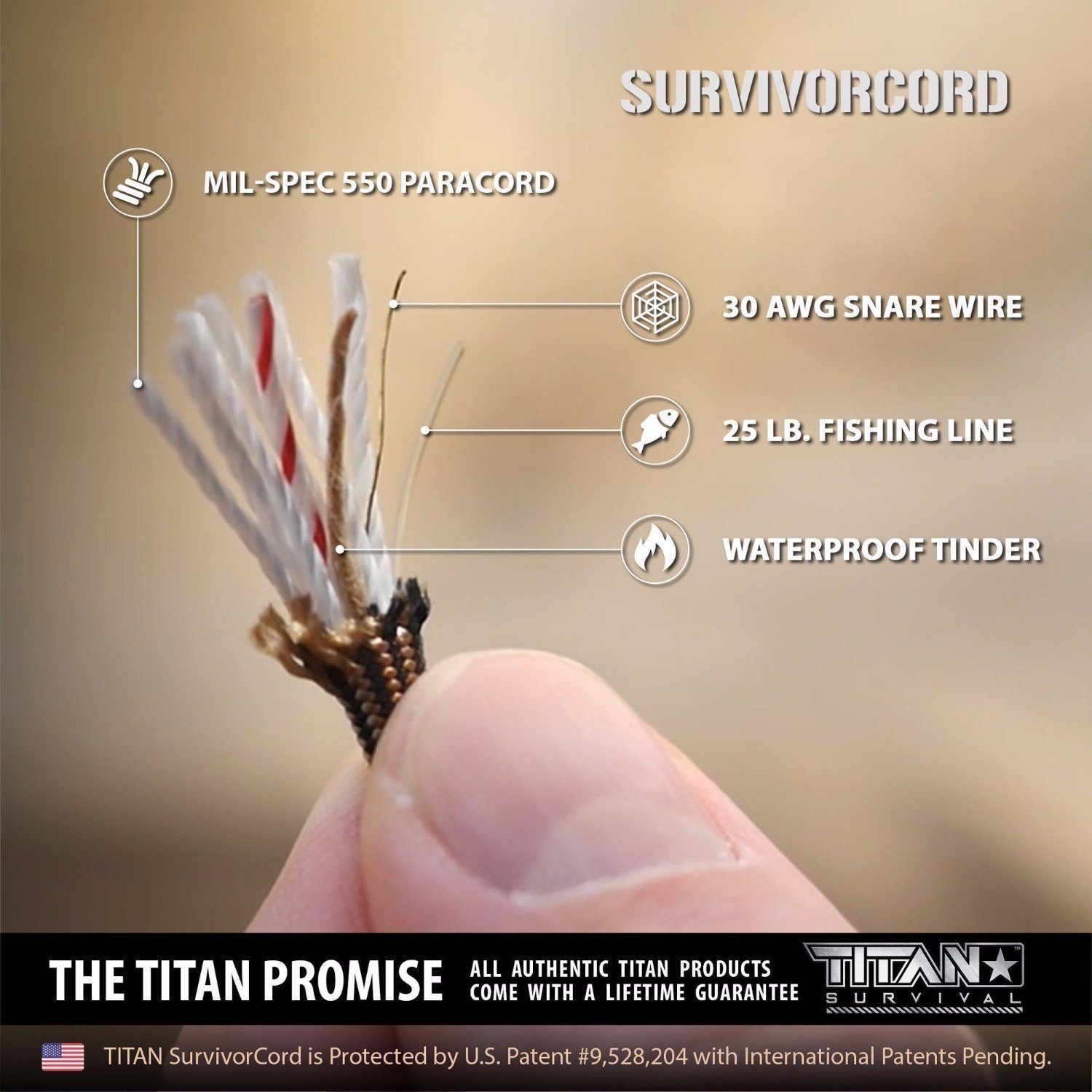 SurvivorCord | BLACK STEEL | TITAN Survival