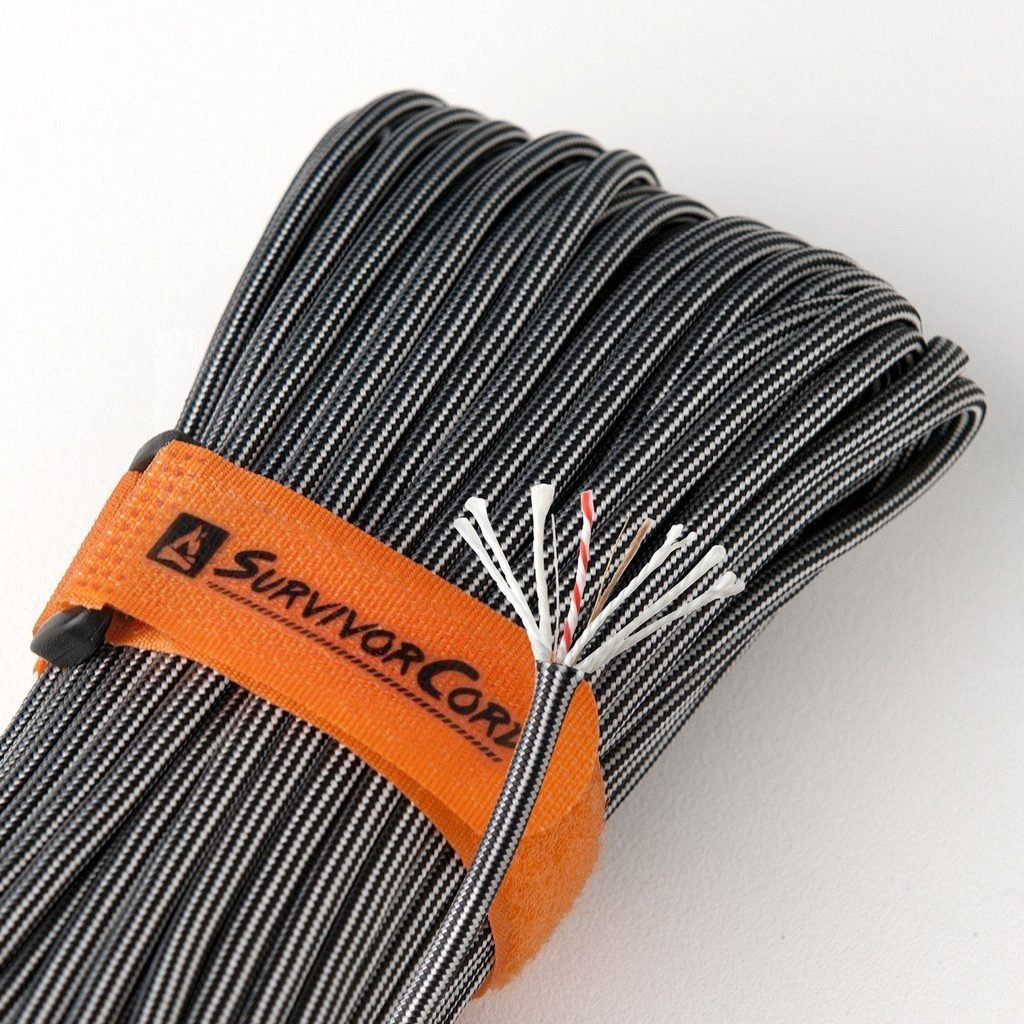 Black Steel SurvivorCord - TITAN Survival