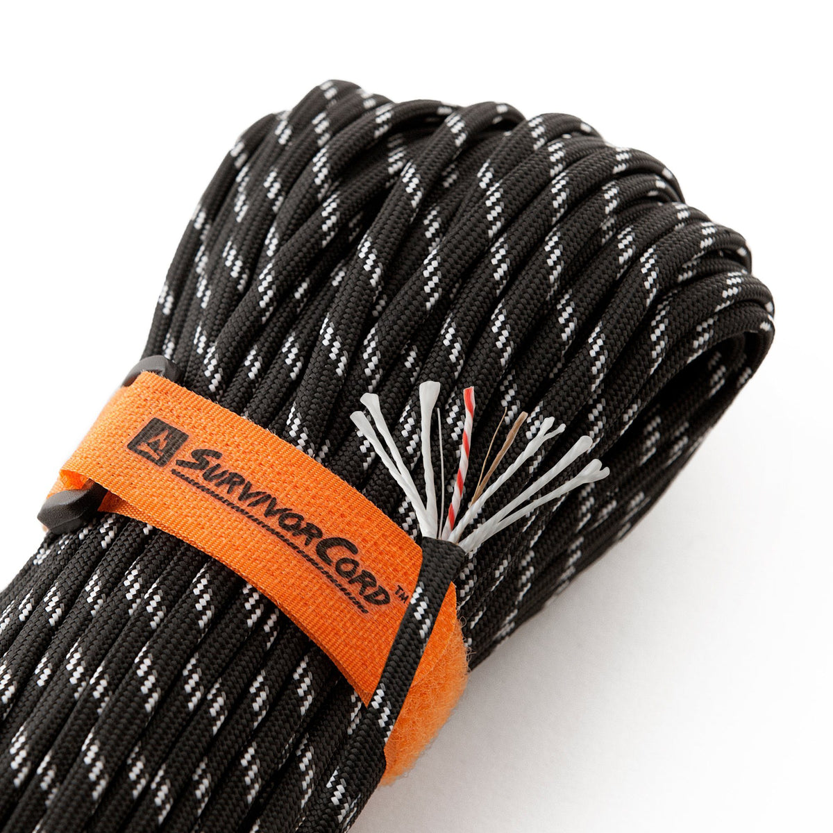 Reflective-Black SurvivorCord - 550 Paracord