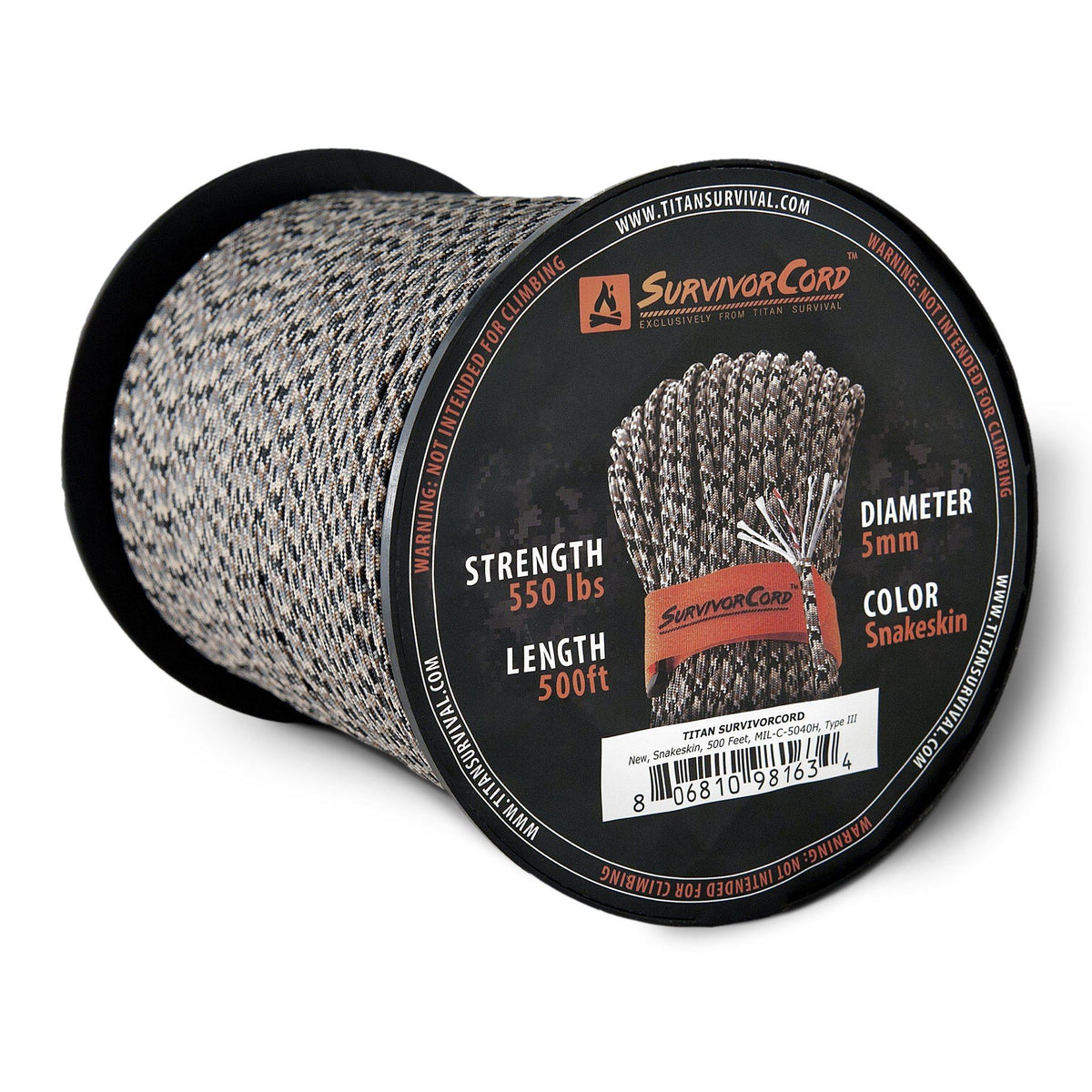 Snakeskin SurvivorCord Spool - TITAN Survival