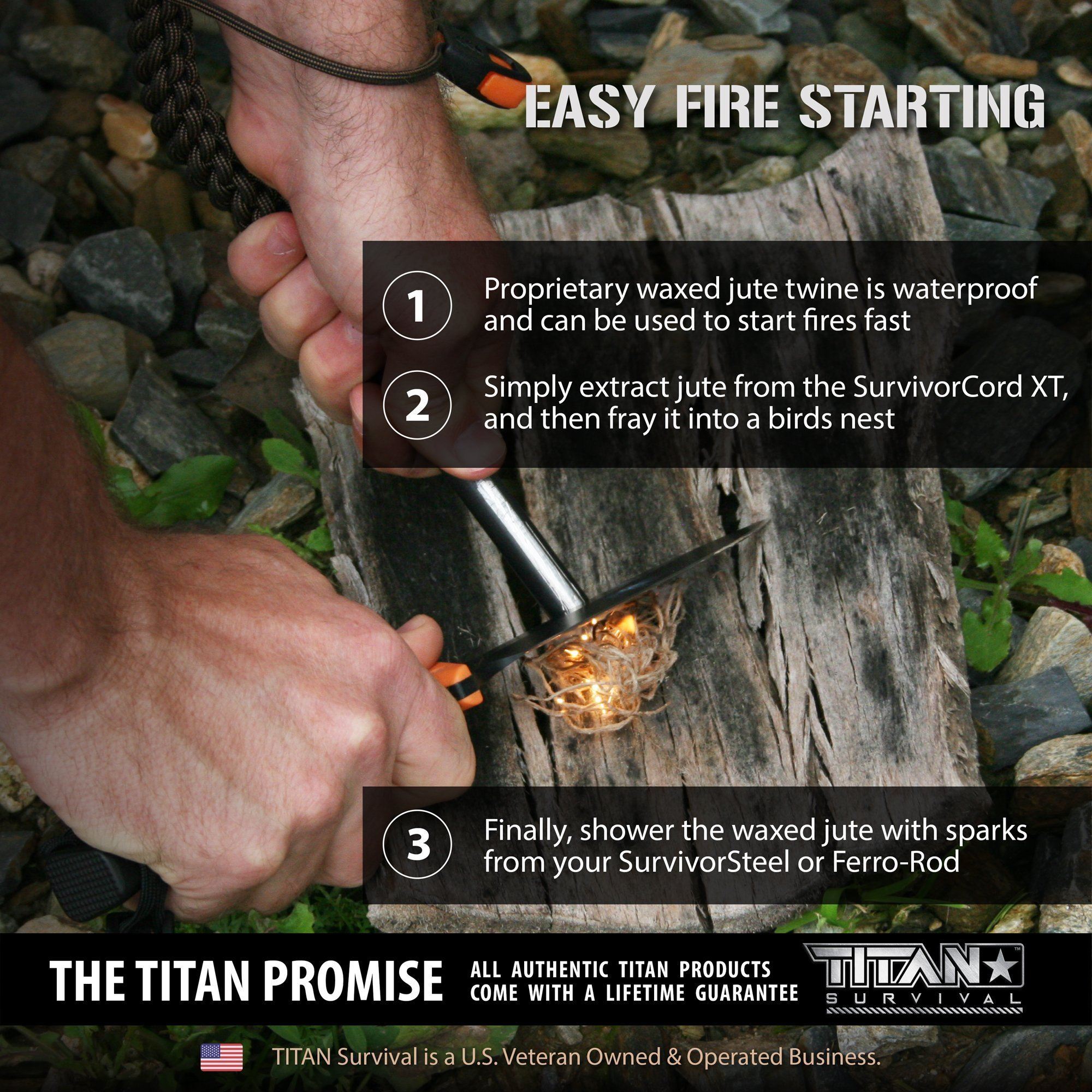 SurvivorCord Spool SNAKESKIN TITAN Survival Reviews on